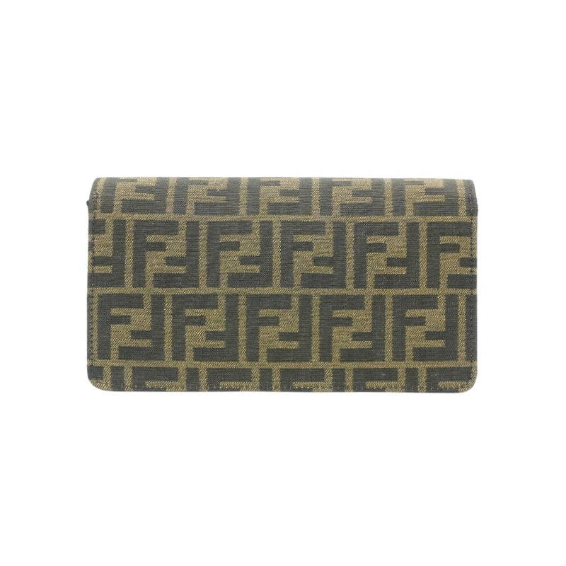 Fendi Baguette 緹花布肩背兩用包Woc(8M0498-咖)-2