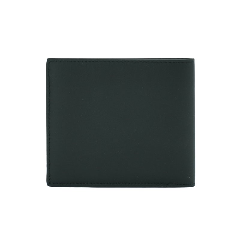 Loewe 滑面皮革品牌浮雕logo八卡對開短夾(黑)-2