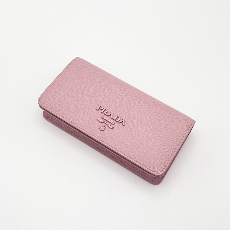 PRADA Saffiano粉色肩背鏈條包18.5*9.5*3.5 98新配件盒子塵袋-2