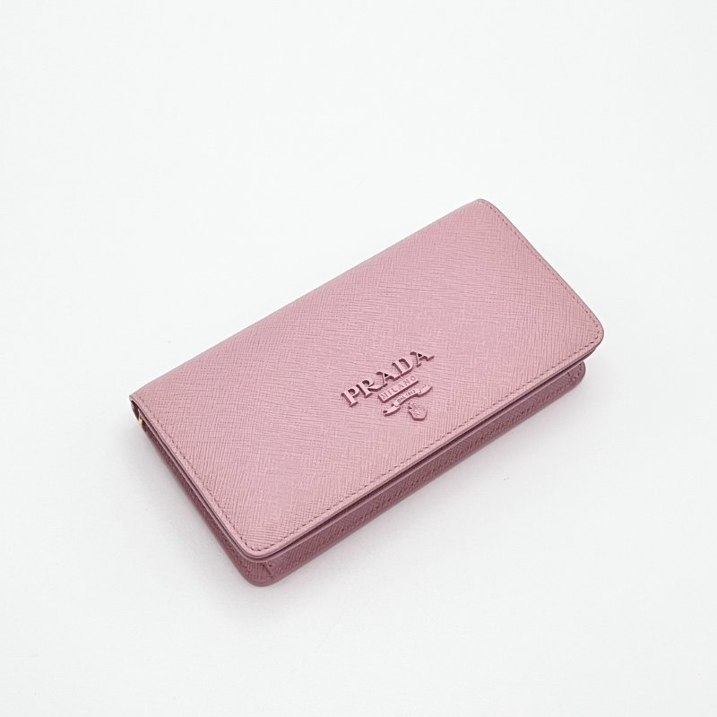 PRADA Saffiano粉色肩背鏈條包18.5*9.5*3.5 98新配件盒子塵袋-3