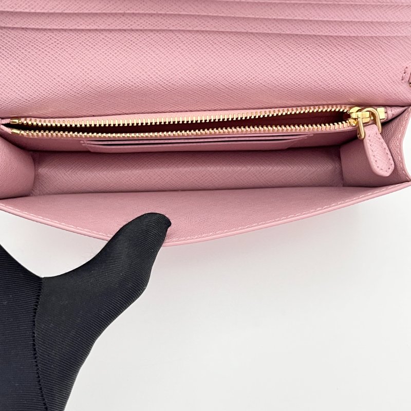 PRADA Saffiano粉色肩背鏈條包18.5*9.5*3.5 98新配件盒子塵袋-5