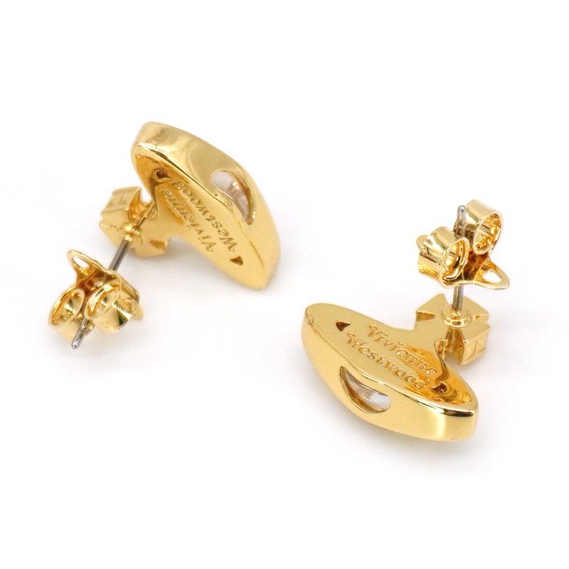 Vivienne Westwood 星球水鑽針式耳環(金)-3