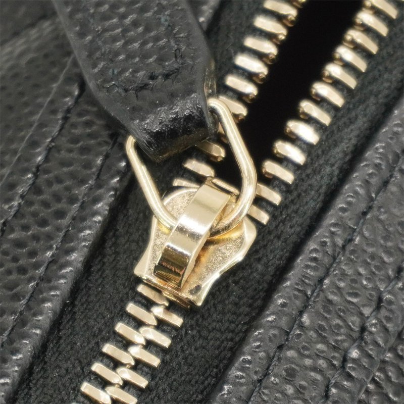 Chanel 展示品 粒紋牛皮金釦圓桶兩用包(AP4474-黑)-7