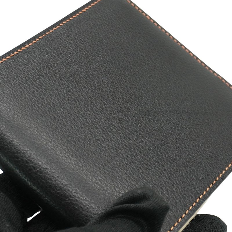 Hermes 展示品 Evergrain H Sellier 小牛皮拚色短夾(黑/金棕)-7