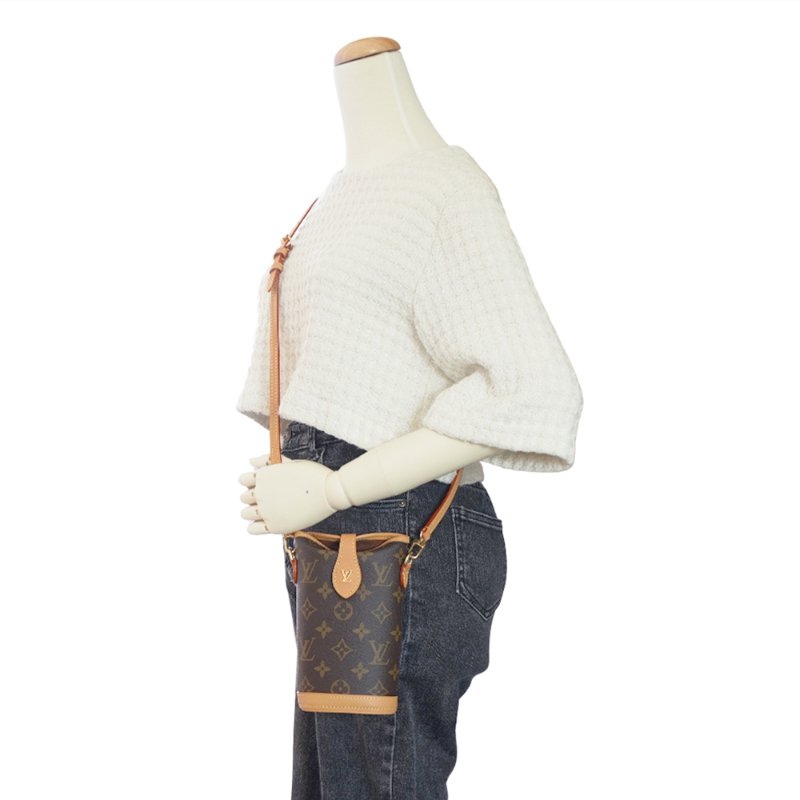 Louis Vuitton 展示品 Fold Me 字花帆布斜背/薯條包(M80874-咖)-5