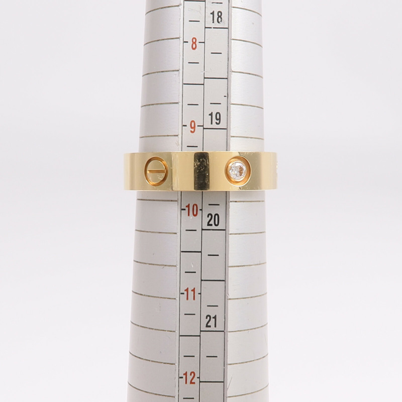 CARTIER 18K黃金Love Ring 3 Diamonds鑽石戒指-7