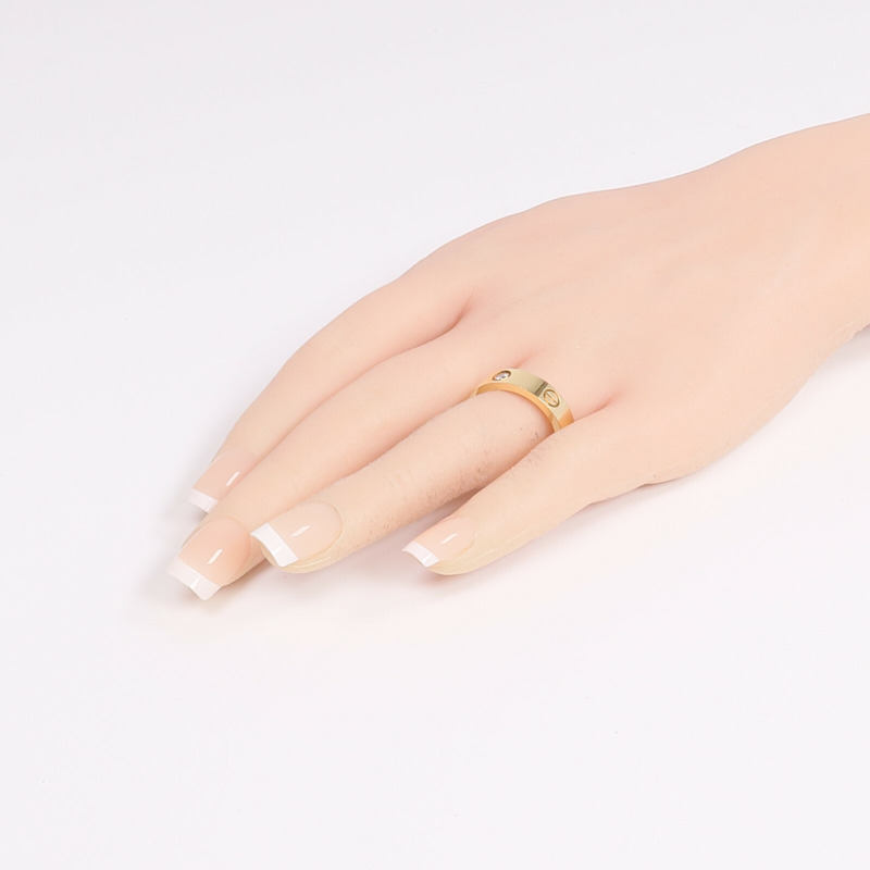 CARTIER 18K黃金Love Ring 3 Diamonds鑽石戒指-8