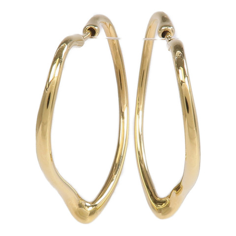 TIFFANY＆CO 18K黃金Open Heart Hoop Earrings耳環