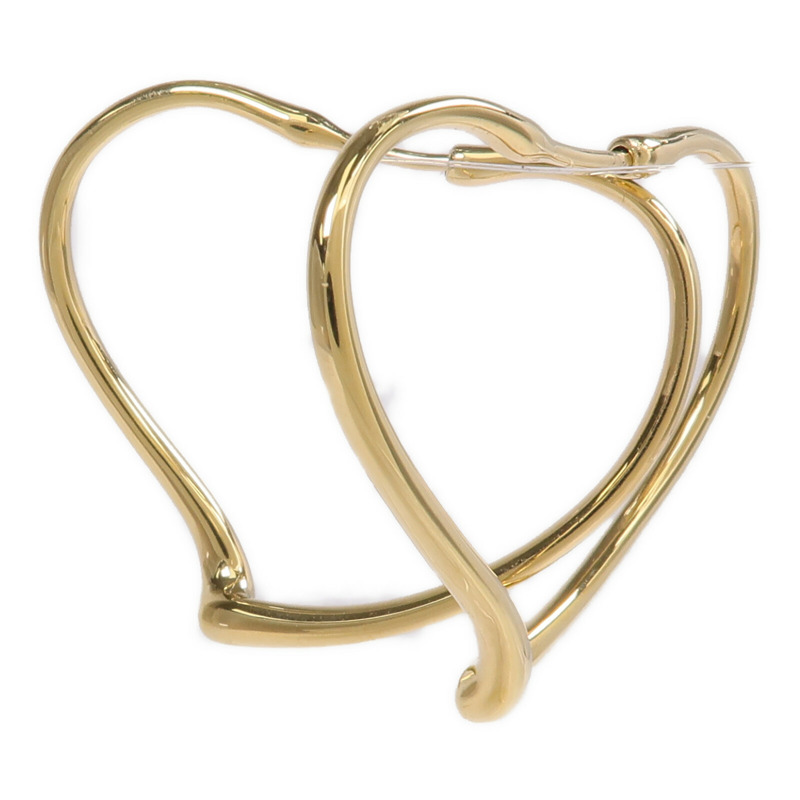TIFFANY＆CO 18K黃金Open Heart Hoop Earrings耳環-1