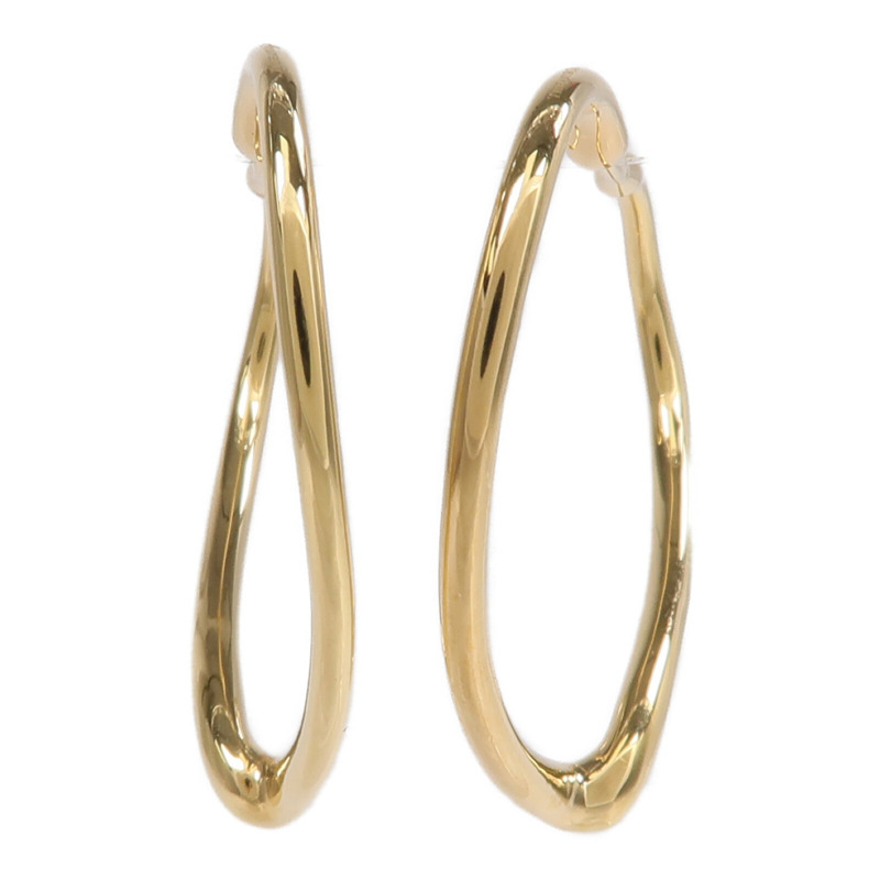 TIFFANY＆CO 18K黃金Open Heart Hoop Earrings耳環-2