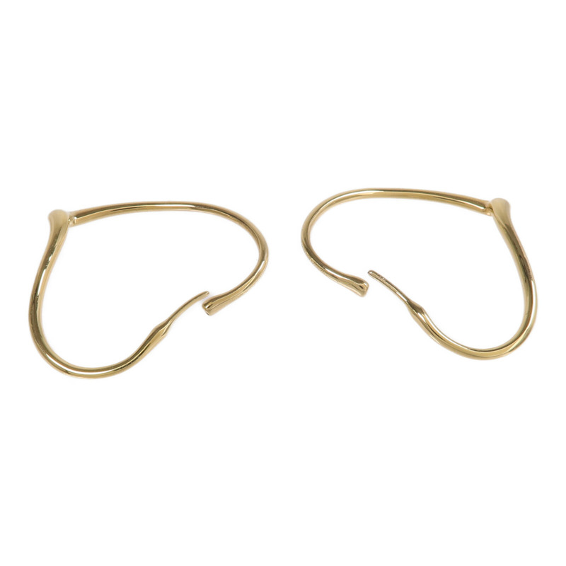 TIFFANY＆CO 18K黃金Open Heart Hoop Earrings耳環-3