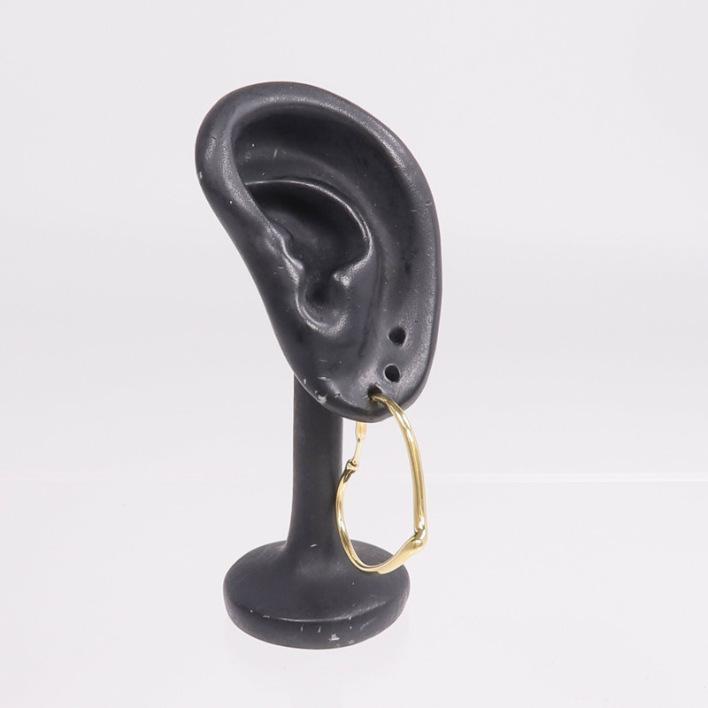 TIFFANY＆CO 18K黃金Open Heart Hoop Earrings耳環-5