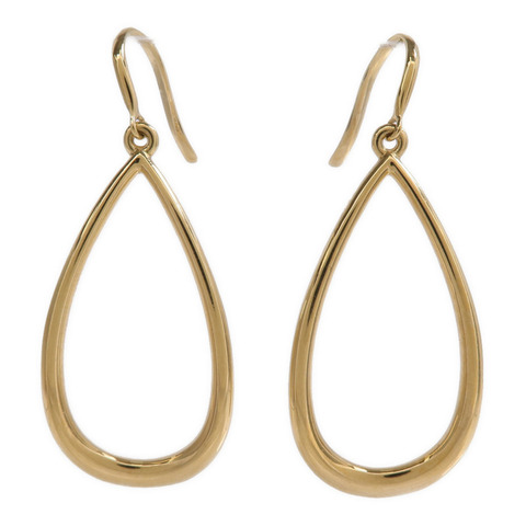 TIFFANY＆CO 18K黃金Open Teardrop Earrings耳環