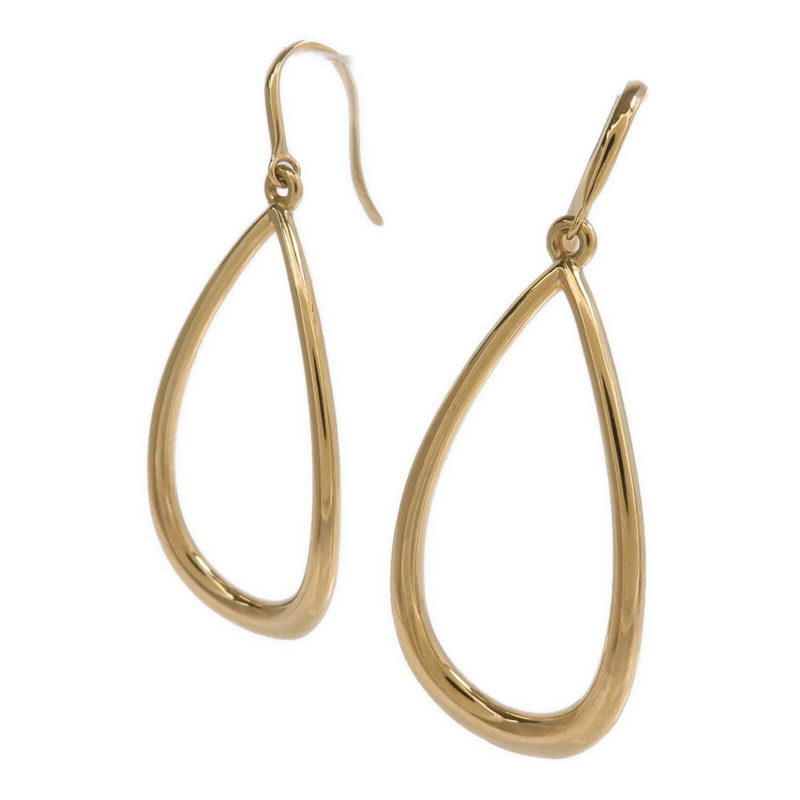 TIFFANY＆CO 18K黃金Open Teardrop Earrings耳環-1