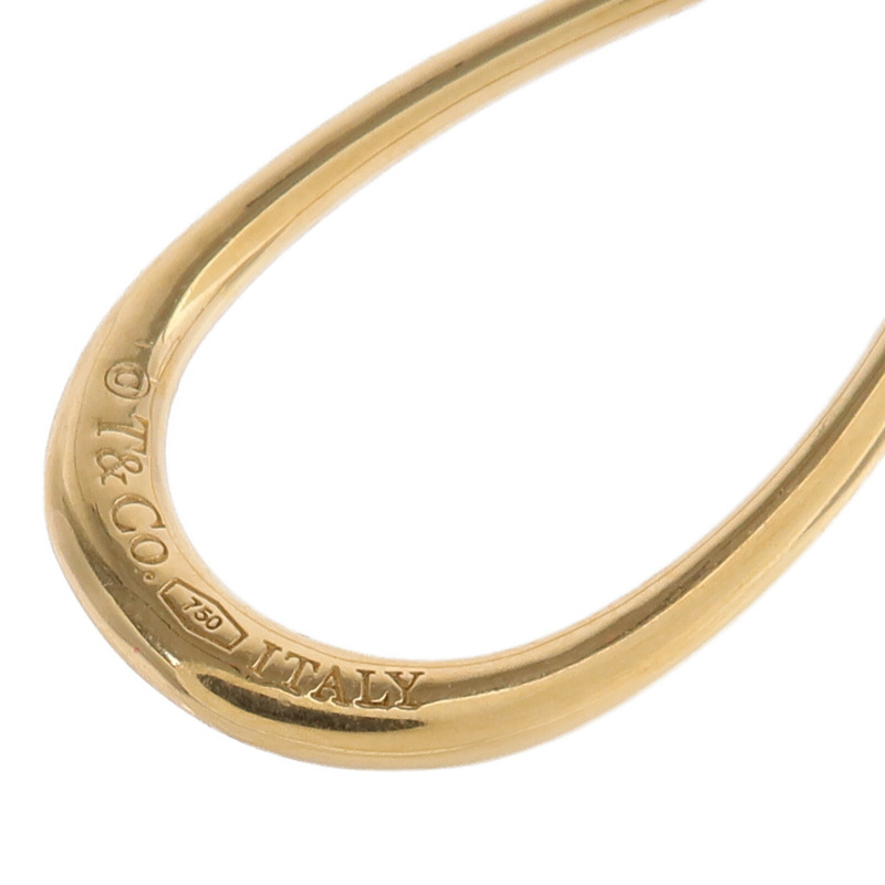 TIFFANY＆CO 18K黃金Open Teardrop Earrings耳環-4