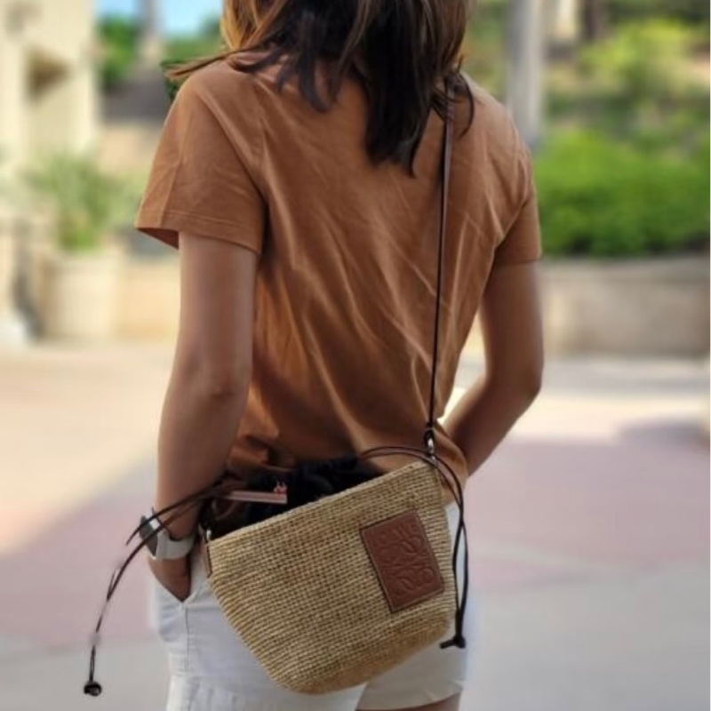 Loewe 草編水桶包 竹編包-2