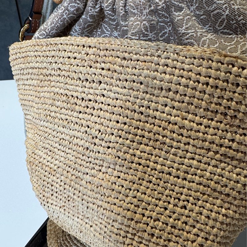 Loewe 草編水桶包 竹編包-10