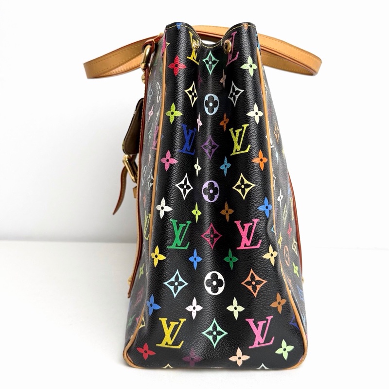 【近新閒置品】 98新💖 LV 路易威登Louis Vuitton 06年中古限量黑三彩大號機場托特包-11