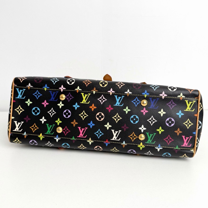【近新閒置品】 98新💖 LV 路易威登Louis Vuitton 06年中古限量黑三彩大號機場托特包-12