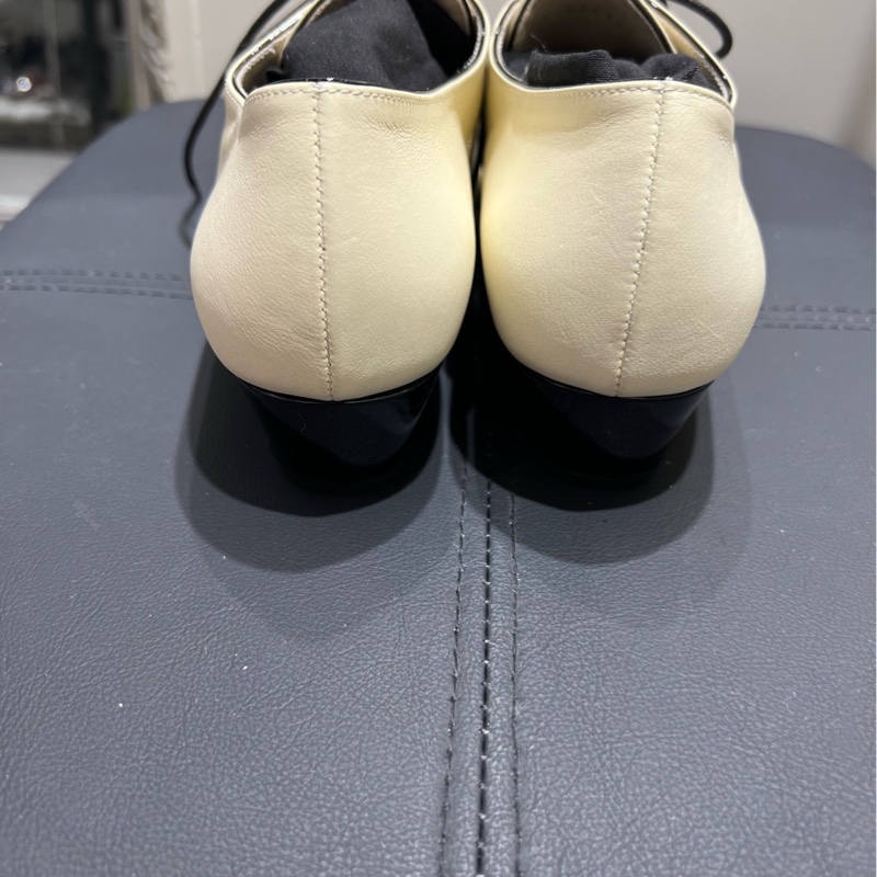 閒置未使用 香奈兒CHANEL 休閒尖角粗跟鞋子 38C碼-3