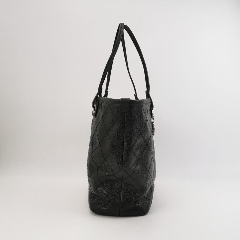 Chanel 牛皮純色菱格絎縫單肩包 尺寸約33x29-2