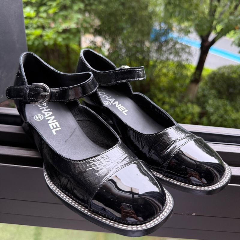 CHANEL香奈兒24B黑色瑪麗珍單鞋，尺寸35.5 穿過兩次-1