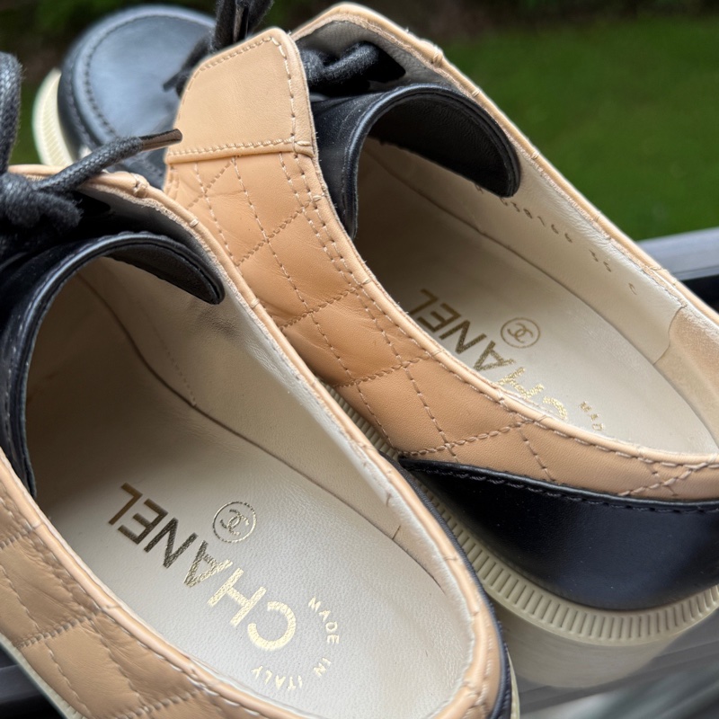 CHANEL香奈兒菱格拼色女鞋 ，35碼 🈚附件-2