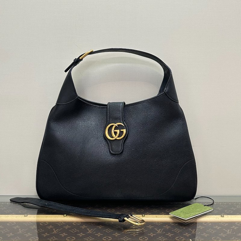 GUCCI 黑金Aphrodite系列大號 肩背腋下新月包 46*29 98新配件吊牌 塵袋-2