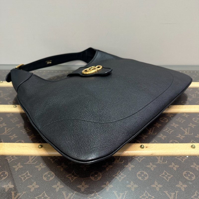 GUCCI 黑金Aphrodite系列大號 肩背腋下新月包 46*29 98新配件吊牌 塵袋-4
