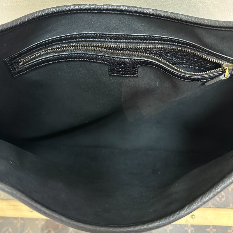 GUCCI 黑金Aphrodite系列大號 肩背腋下新月包 46*29 98新配件吊牌 塵袋-5