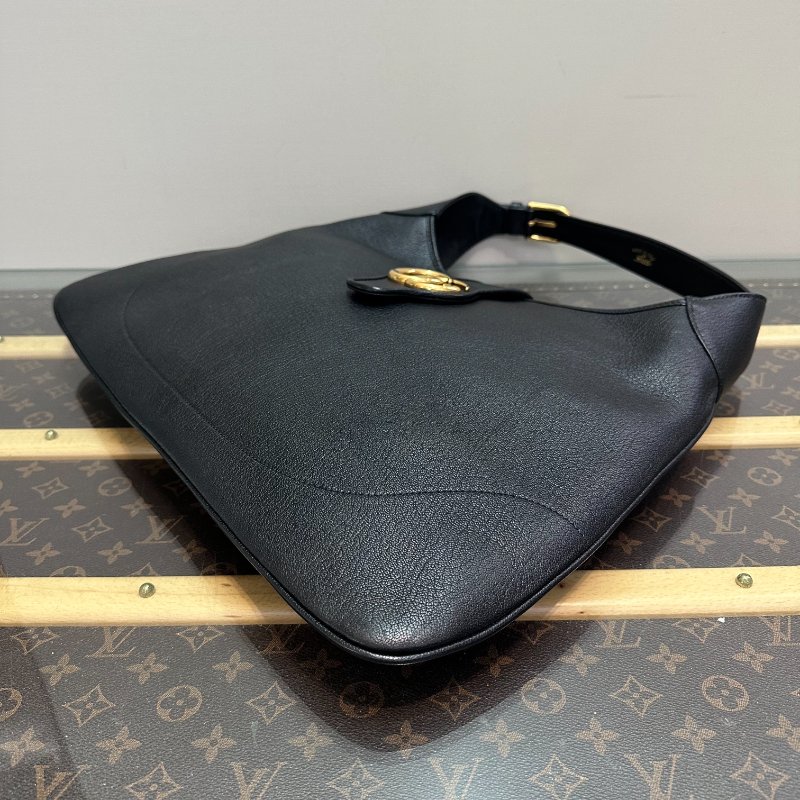 GUCCI 黑金Aphrodite系列大號 肩背腋下新月包 46*29 98新配件吊牌 塵袋-6