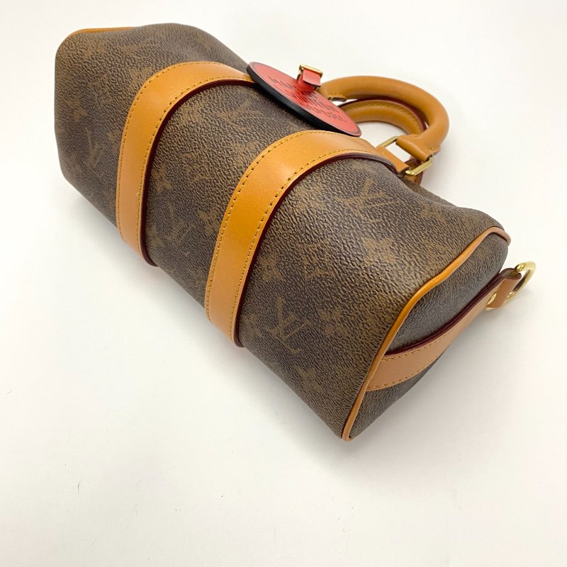 LV 經典老花西部牛仔系列Keepall25手提肩背斜背包 芯片款25*15*11 98新配件塵袋-3