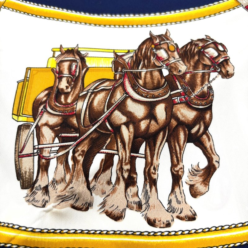 【美收精品】Hermes 真絲方巾 C-386【隔月月中將轉賣至日本 上架期限30天】-4