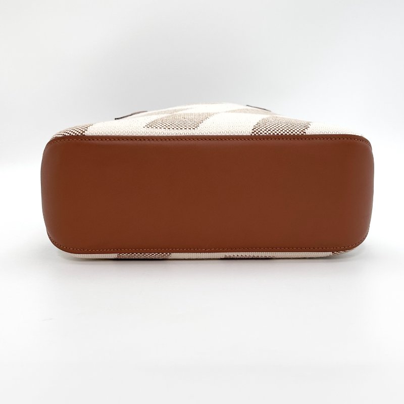 HERMES 金棕拼帆布Biais27 手提肩背包27*24*8.5 99新配件盒子 塵袋-6