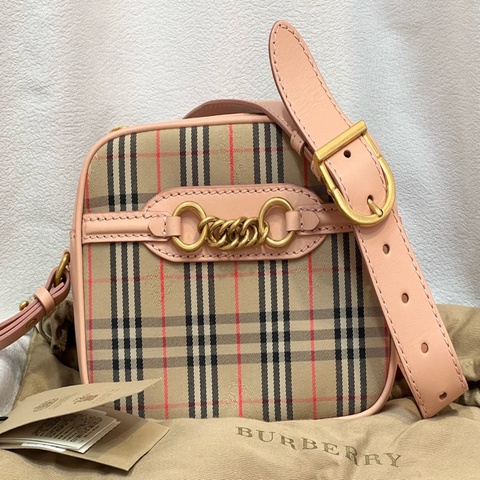 Burberry Peach Women's Leather Link Bum Belt/Waist/Body Bag