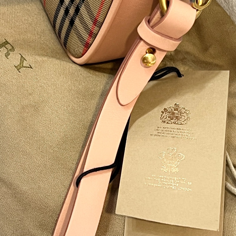 Burberry Peach Women's Leather Link Bum Belt/Waist/Body Bag-8