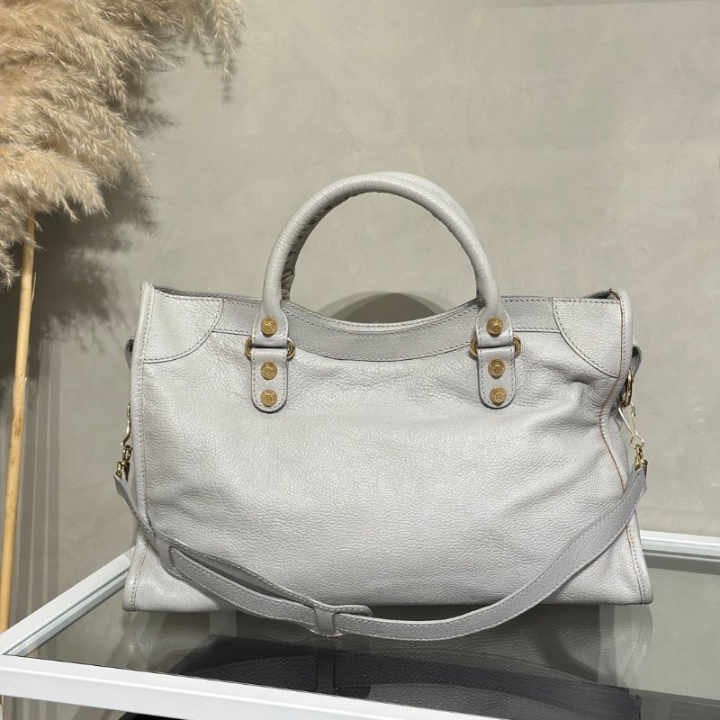 Balenciaga Classic city機車包 - 灰金-4