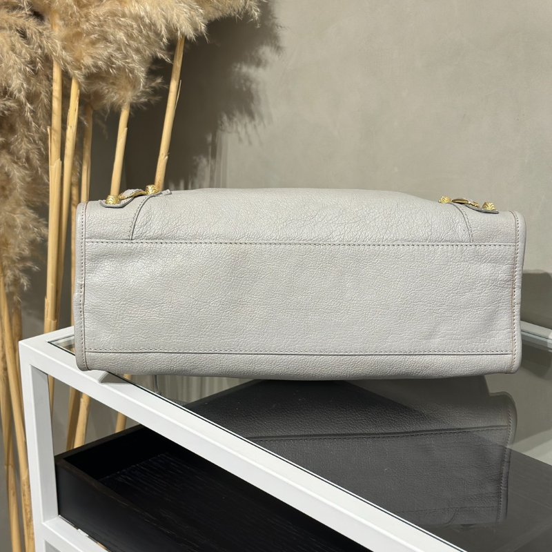 Balenciaga Classic city機車包 - 灰金-5