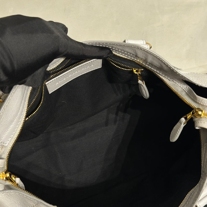 Balenciaga Classic city機車包 - 灰金-14