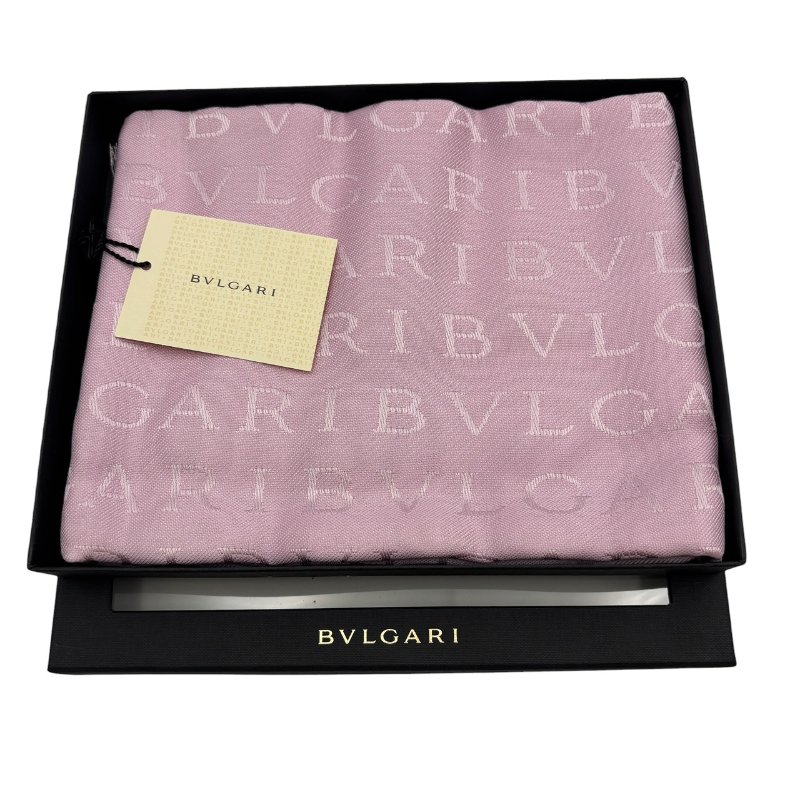 【美收精品】BVLGARI 粉色圍巾 C-387【隔月月中將轉賣至日本 上架期限30天】-0