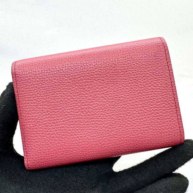 LOEWE 羅意威 粉色三折小皮夾-2