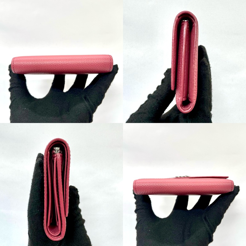 LOEWE 羅意威 粉色三折小皮夾-3