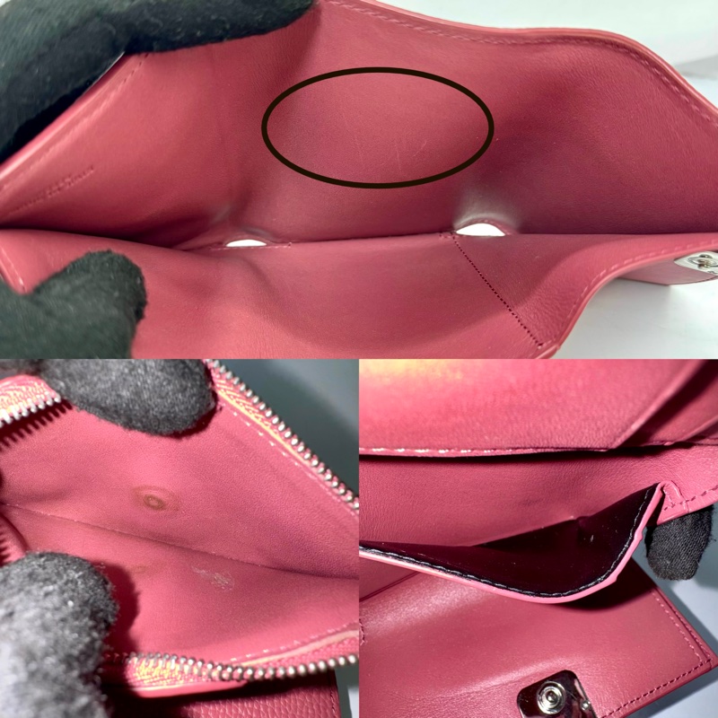 LOEWE 羅意威 粉色三折小皮夾-7