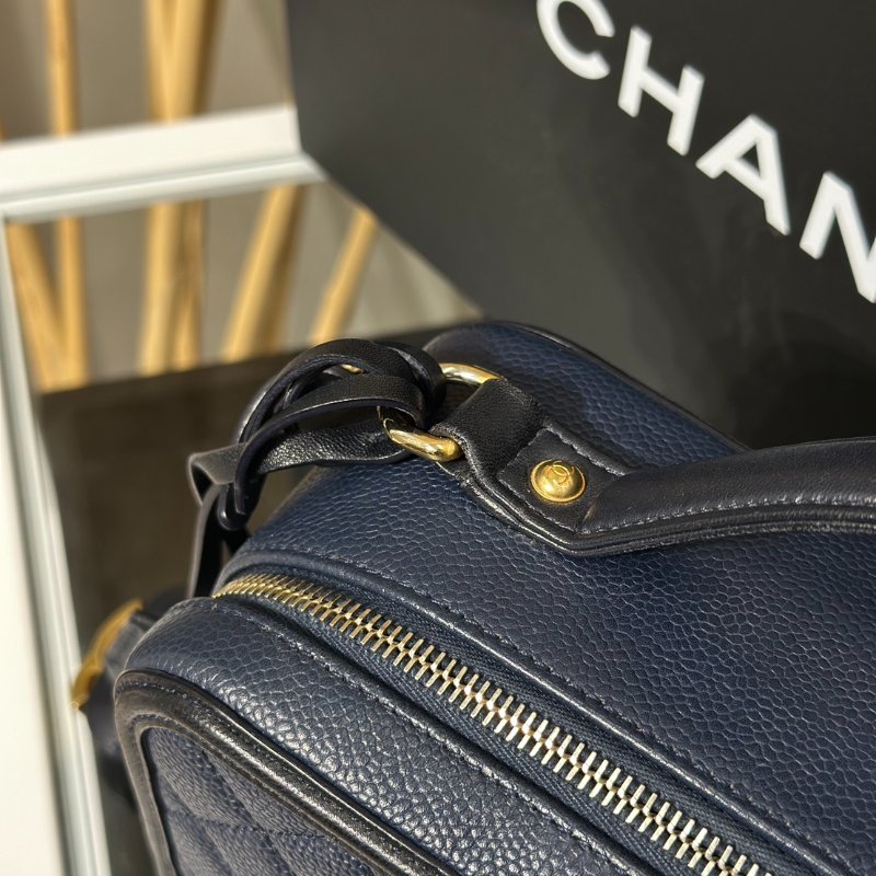 CHANEL Vanity case - 大號深藍24開-12