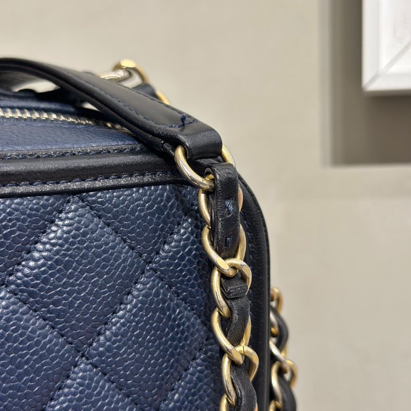 CHANEL Vanity case - 大號深藍24開-15