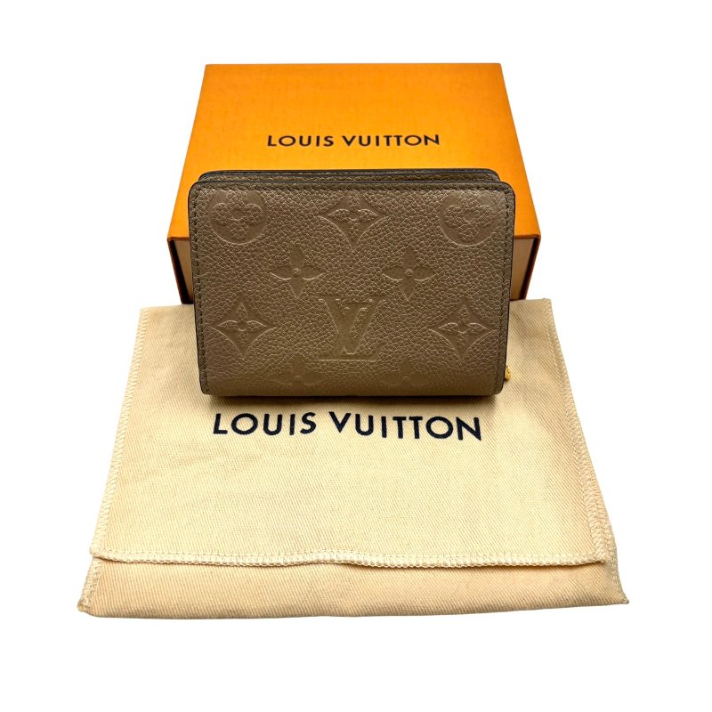 【美收精品】LOUIS VUITTON 奶茶色牛皮壓紋釦式短夾 C-408【隔月月中將轉賣至日本 上架期限30天】-14