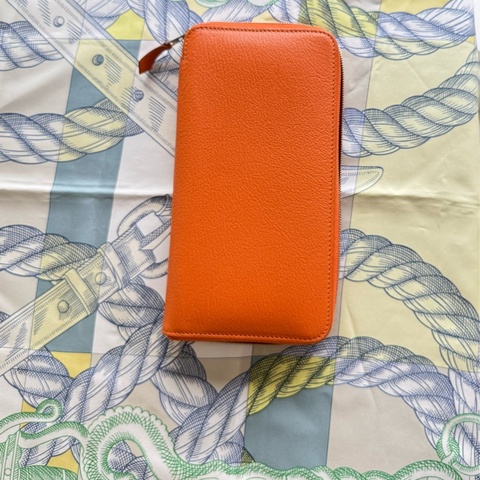Hermes 長夾AZAP 色號93 愛馬仕橘