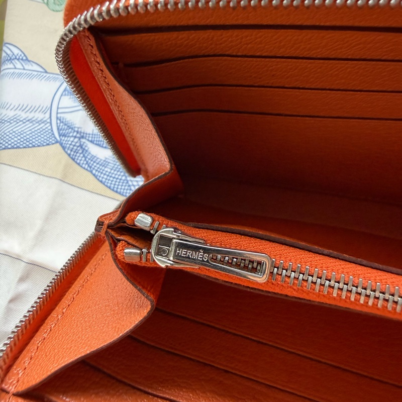 Hermes 長夾AZAP 色號93 愛馬仕橘-6