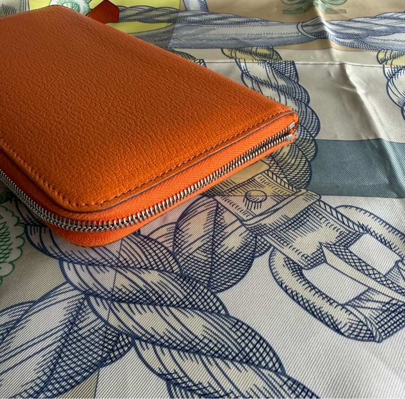 Hermes 長夾AZAP 色號93 愛馬仕橘-7