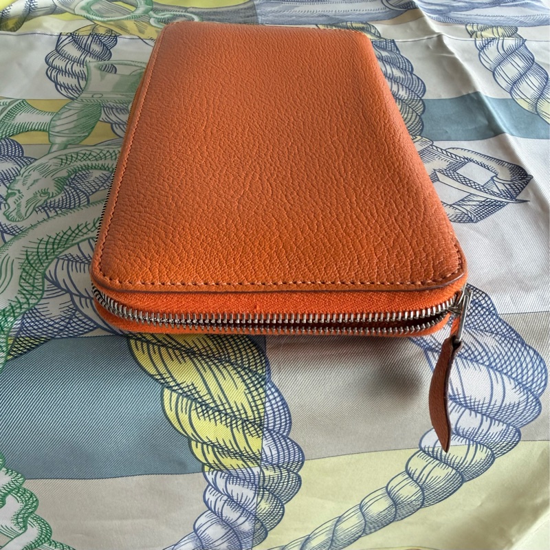 Hermes 長夾AZAP 色號93 愛馬仕橘-8